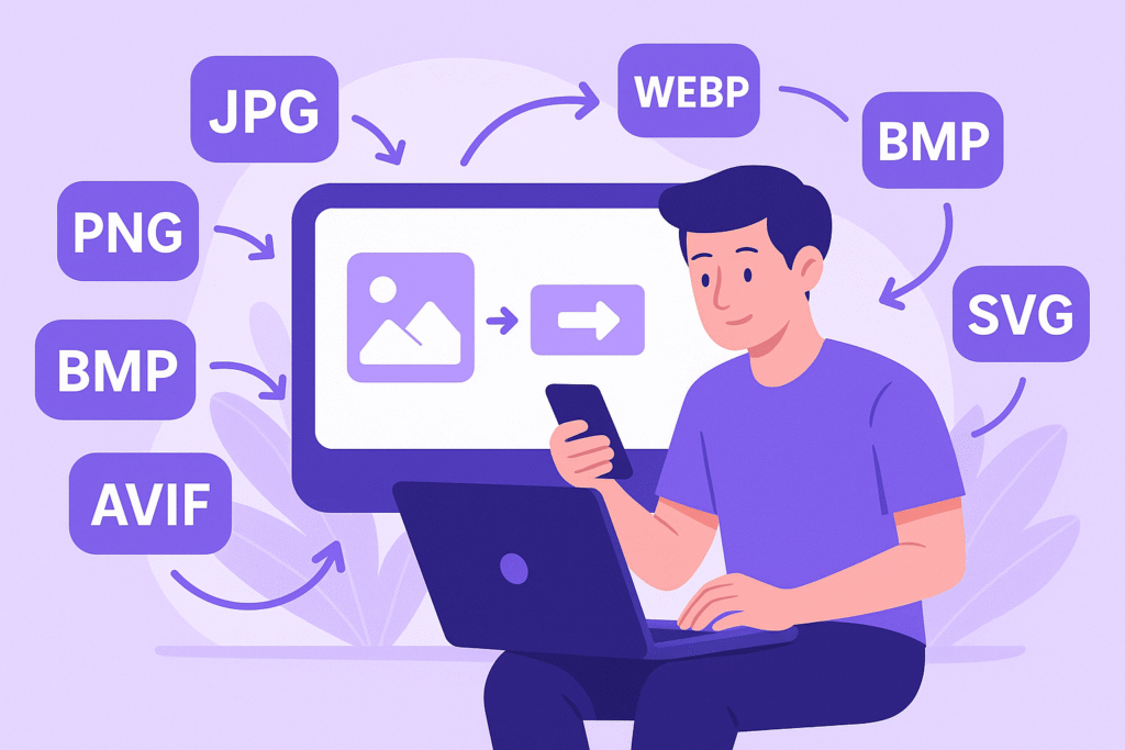 Free Online Image Converter – Convert JPG, PNG, WEBP, BMP, SVG, and AVIF Instantly