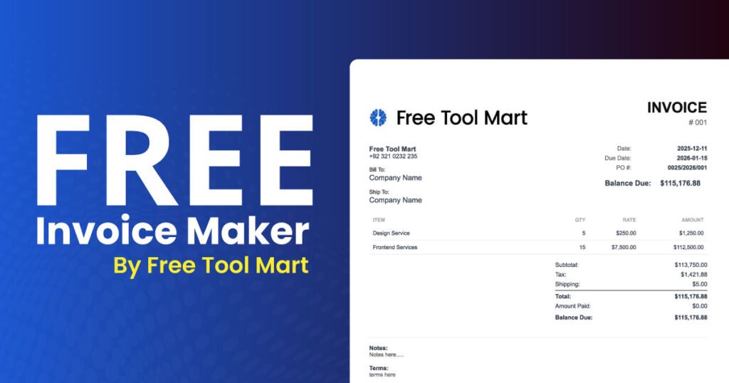 Invoice generator online free to create professional invoices